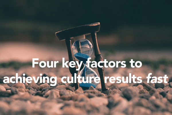Four key factors for achieving culture results fast
